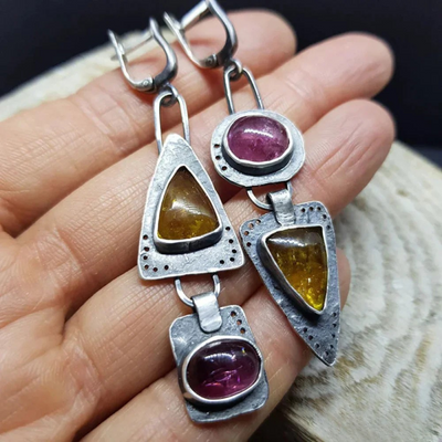 Vintage Triangle Geometric Earrings