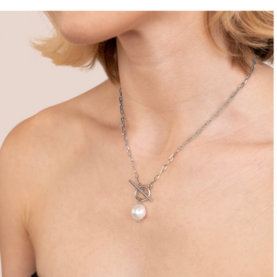 Ava Freshwater Pearl Silver Chain