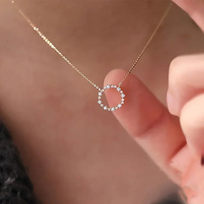 Diamond Circle Style Necklace