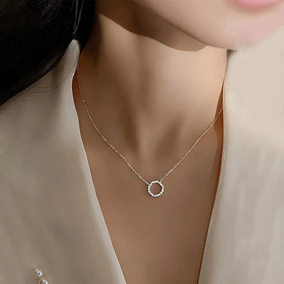 Diamond Circle Style Necklace