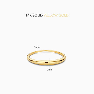Thin Dome Ring | Gold