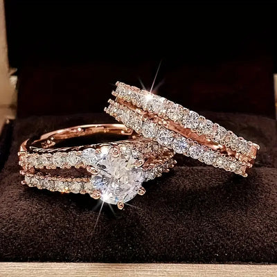 Eternal Sparkle Ring Set | Gold
