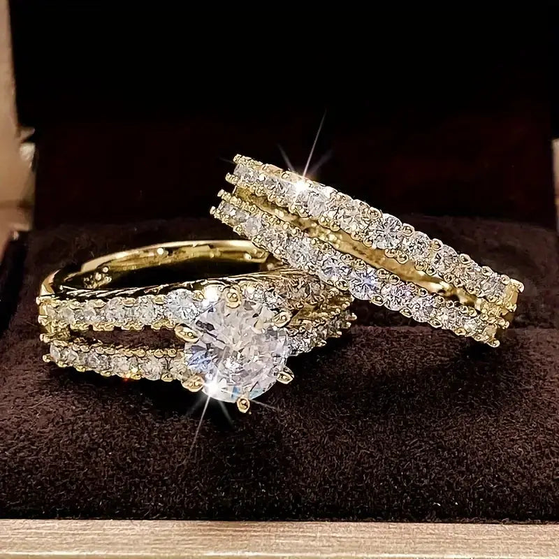 Eternal Sparkle Ring Set | Gold
