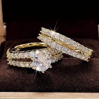 Eternal Sparkle Ring Set | Gold