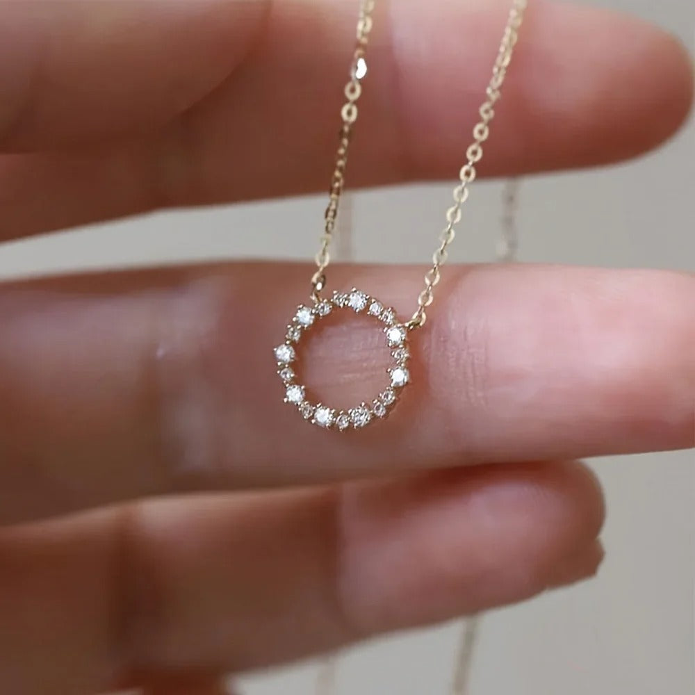 Diamond Circle Style Necklace