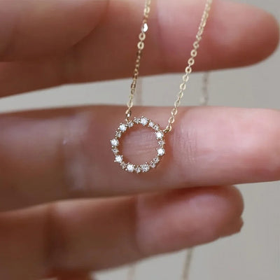 Diamond Circle Style Necklace