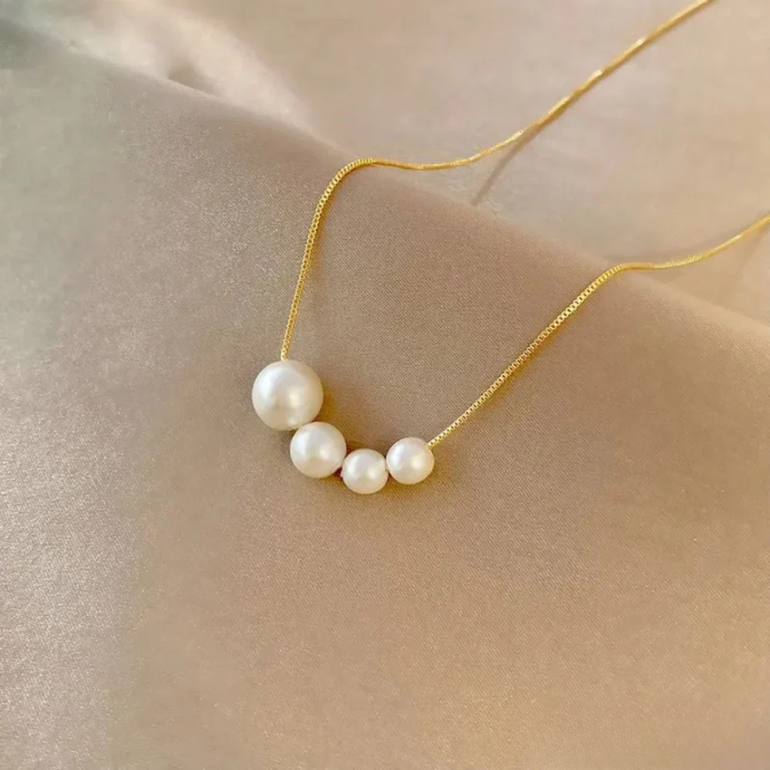 Gold Chain with Freshwater Pearls
