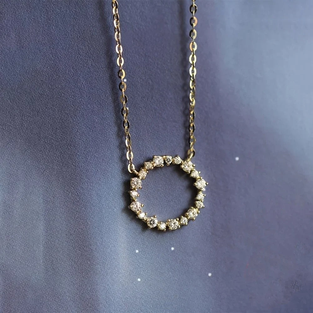 Diamond Circle Style Necklace