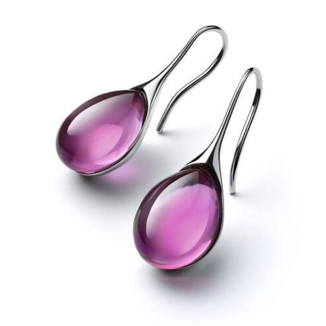 Aspen™ | Crystal Drop-Shaped Earrings in Gold and Silver