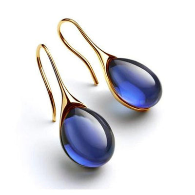 Aspen™ | Crystal Drop-Shaped Earrings in Gold and Silver