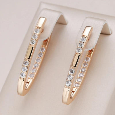 Aspen™ | Earrings with Zirconia in Gold