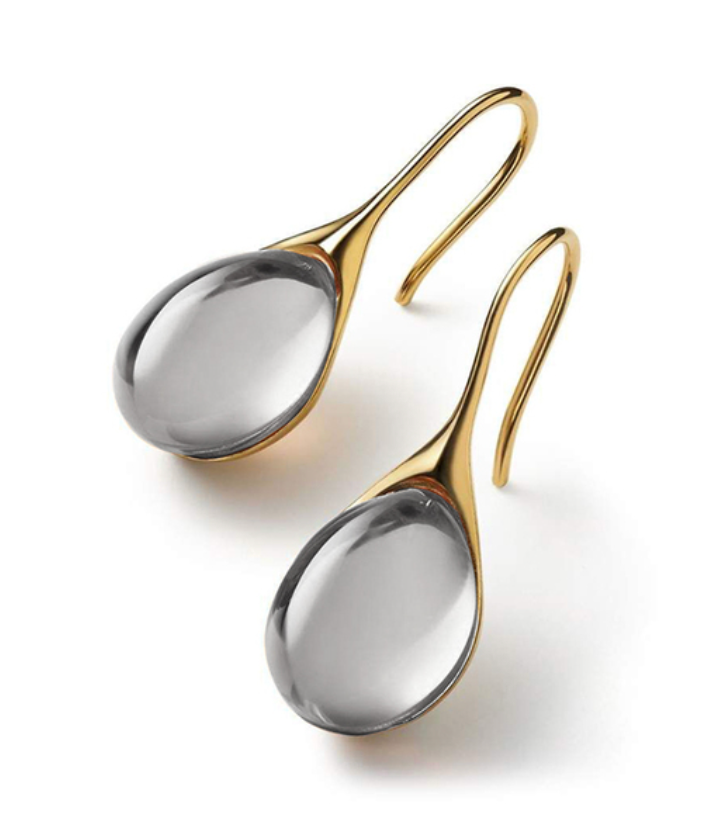 Gold and Silver Crystal Earrings