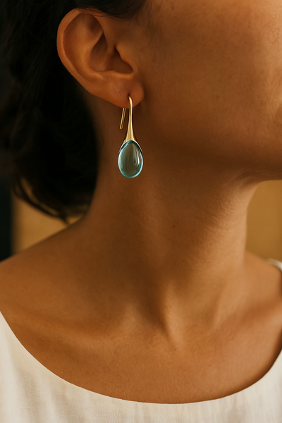 Gold and Silver Crystal Earrings