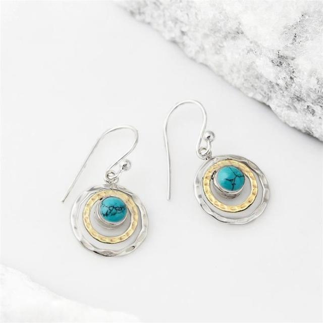 Turquoise Saturn Bohemian Earrings