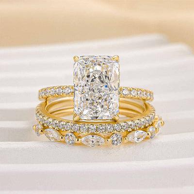 Jaily 3-Piece Wedding Ring Set | Gold