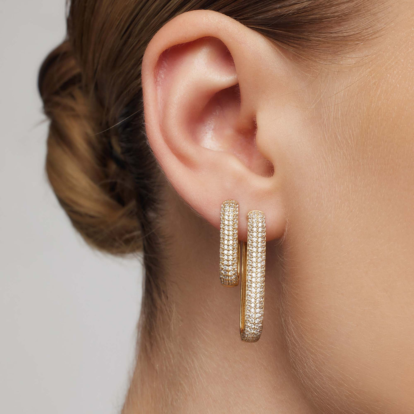 Iconic Pavé Earrings | Gold
