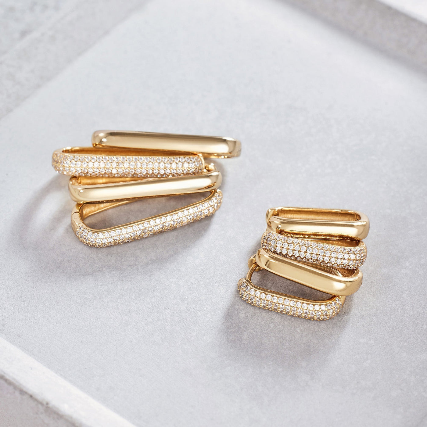 Iconic Pavé Earrings | Gold