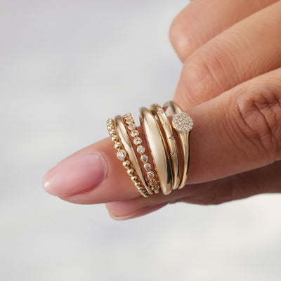 Thin Dome Ring | Gold