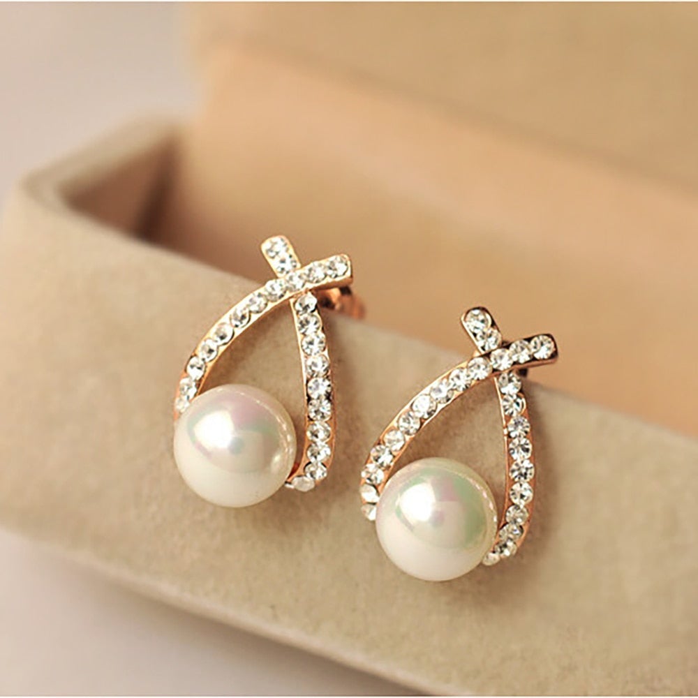 Pearl and Sparkle Earrings