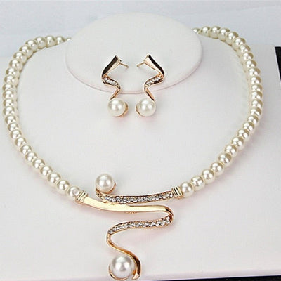 Aspen™ | Natural pearl earring and ring set in silver
