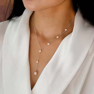 Vintage Pearl Pendant Necklace