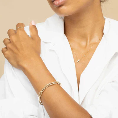 Initial Love Letter Necklace | Gold