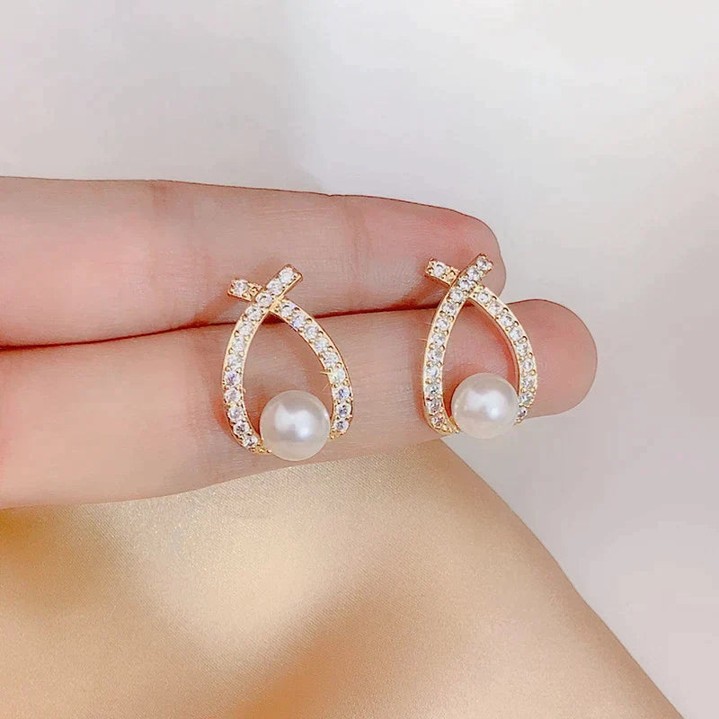 Pearl and Sparkle Earrings