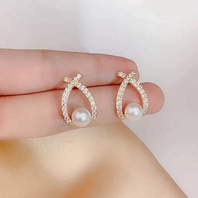 Pearl and Sparkle Earrings