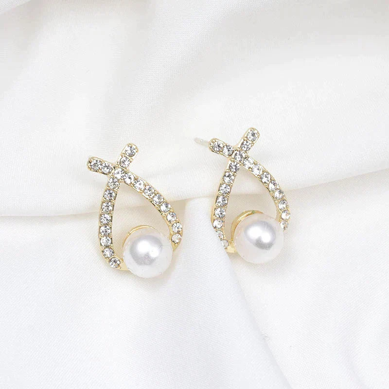 Pearl and Sparkle Earrings