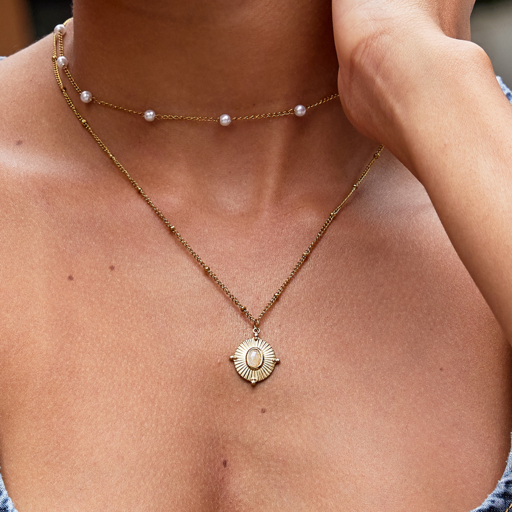 Monique Vintage Wine Glass Necklace