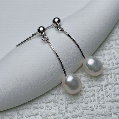 French Style Freshwater Pearl Earrings