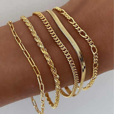Elis Rainer Bracelet Set | Gold