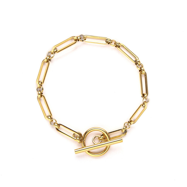 T-Bar Bracelet Link | Gold