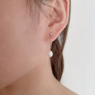 French Style Freshwater Pearl Earrings