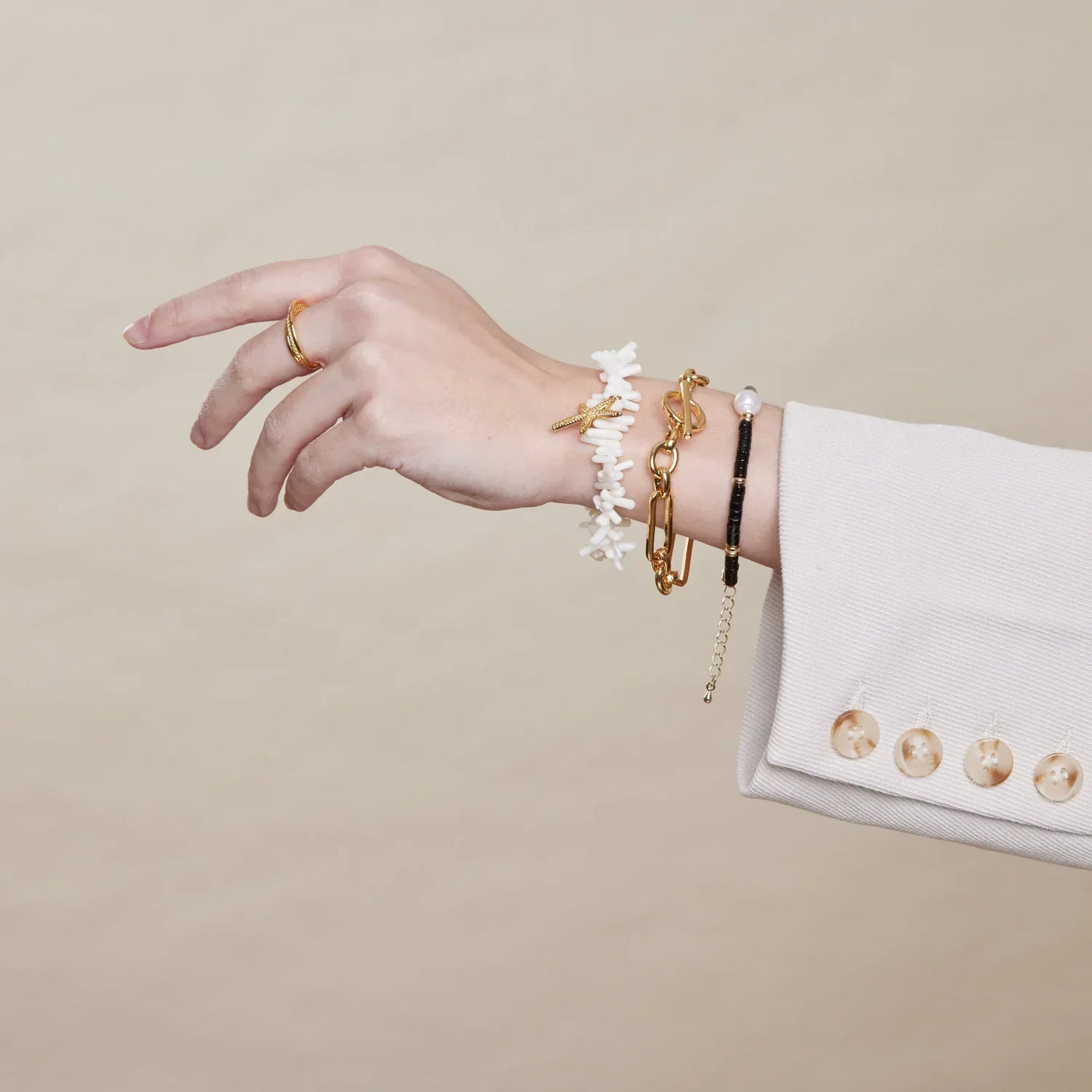 T-Bar Bracelet Link | Gold