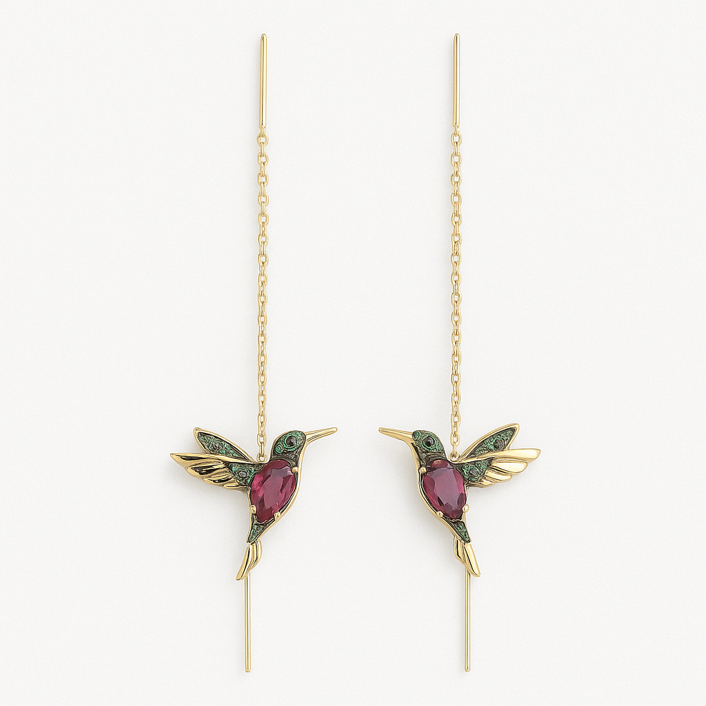 Kolibri Earrings with Zircon