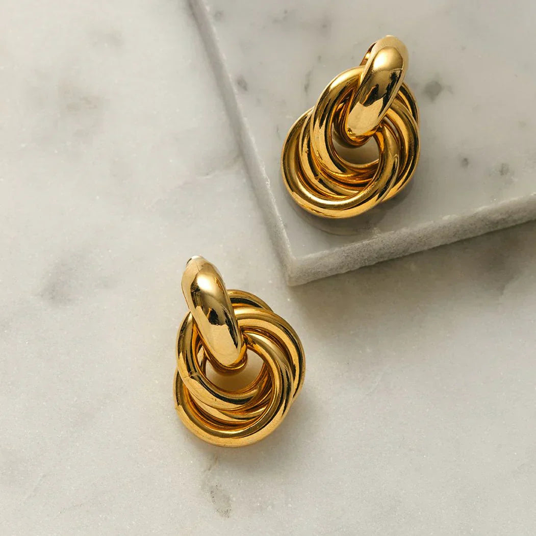 Interlocking Earrings | Gold