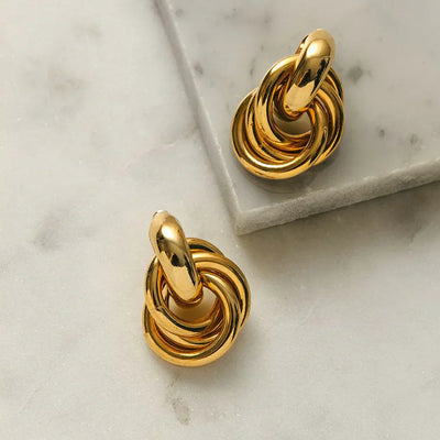 Interlocking Earrings | Gold