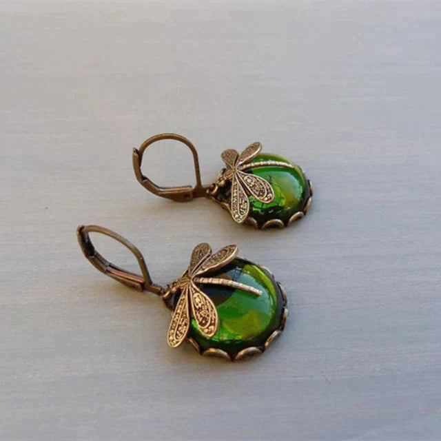 Aspen™ | Antique Style Spherical Dragonfly Earrings