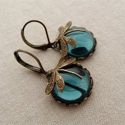 Aspen™ | Antique Style Spherical Dragonfly Earrings
