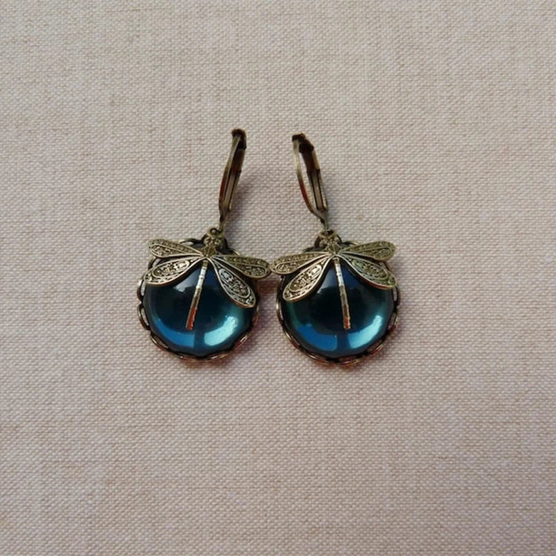 Aspen™ | Antique Style Spherical Dragonfly Earrings