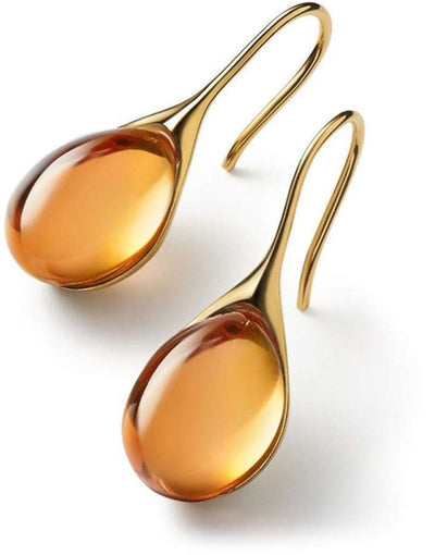 Aspen™ | Crystal Drop-Shaped Earrings in Gold and Silver