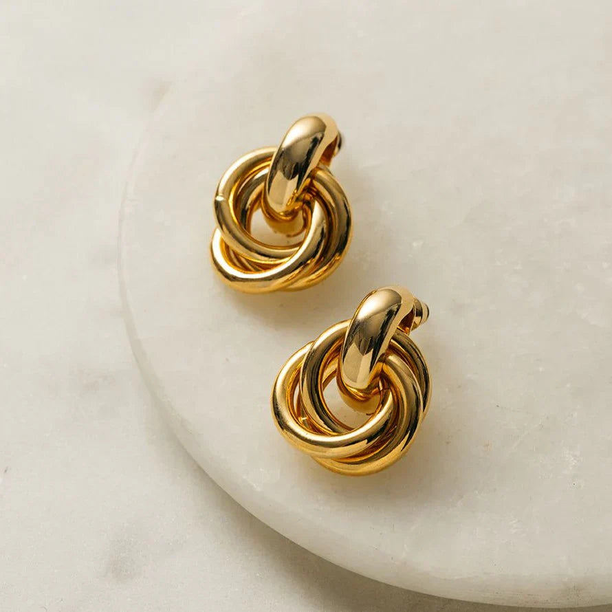 Interlocking Earrings | Gold