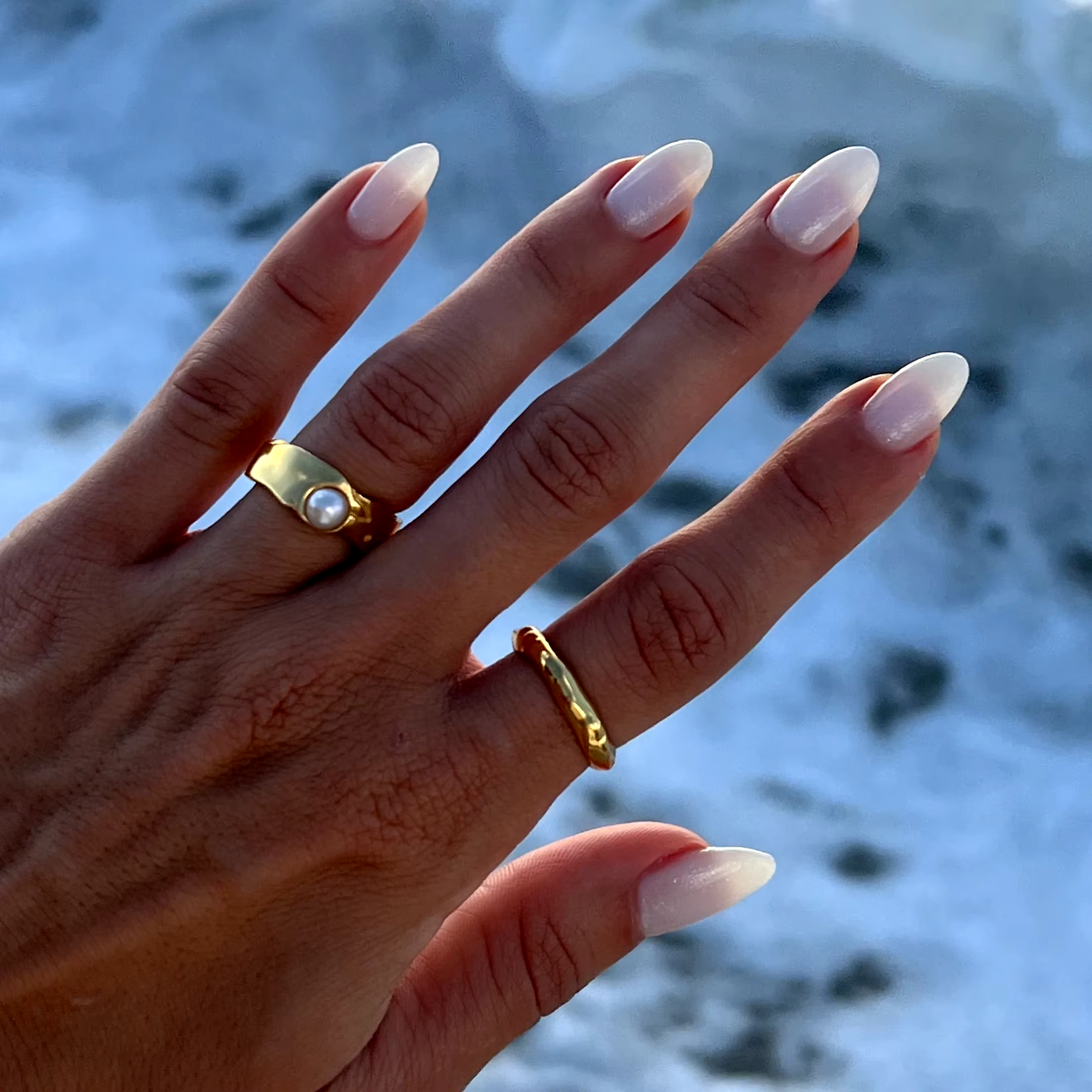 Vintage Natural Gold Ring with Pearl