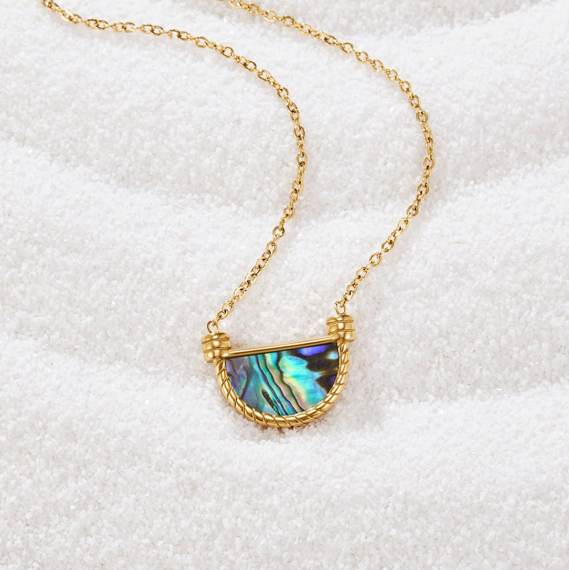 Amalfi Turkish Blue Shell Necklace