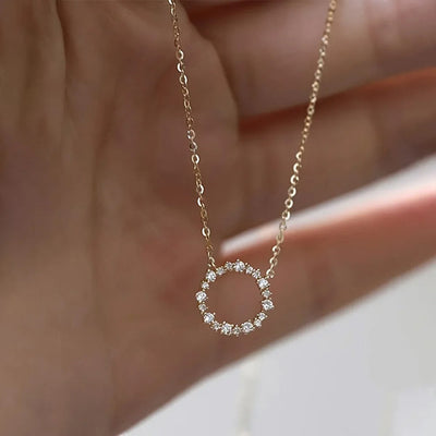 Diamond Circle Style Necklace