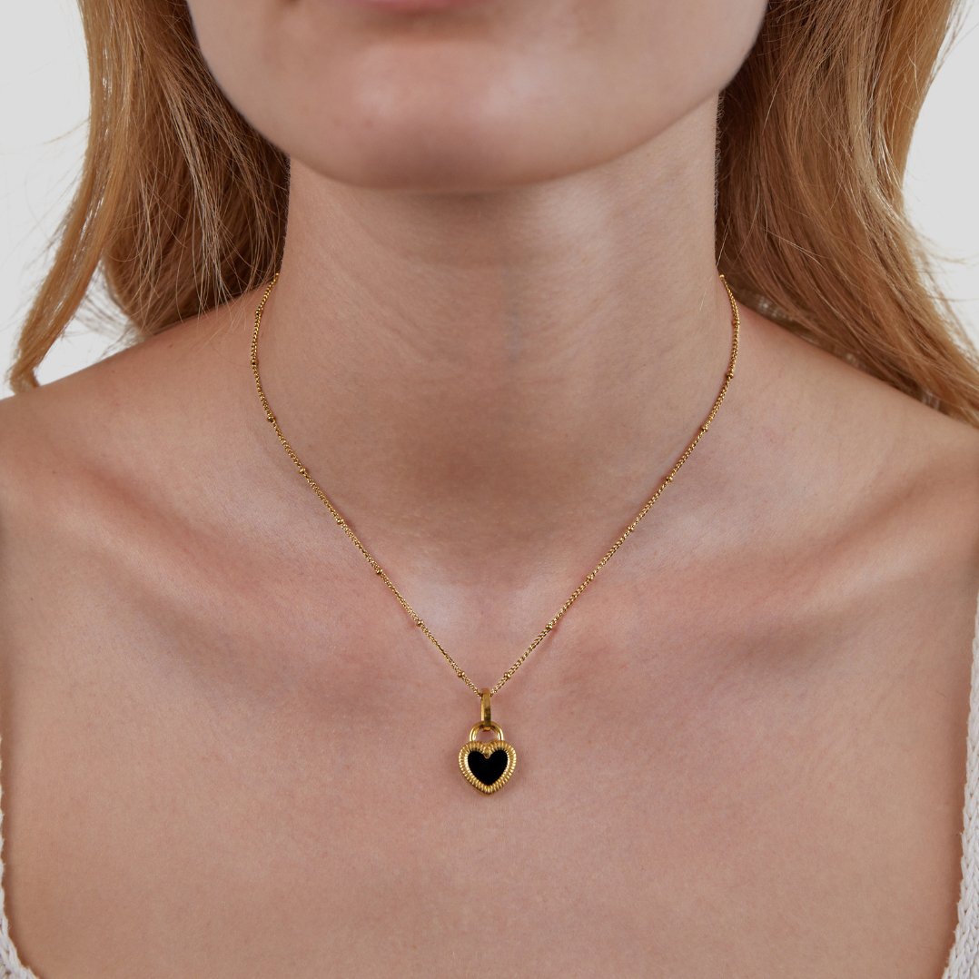 'Falling For You' Double-Sided Heart Necklace