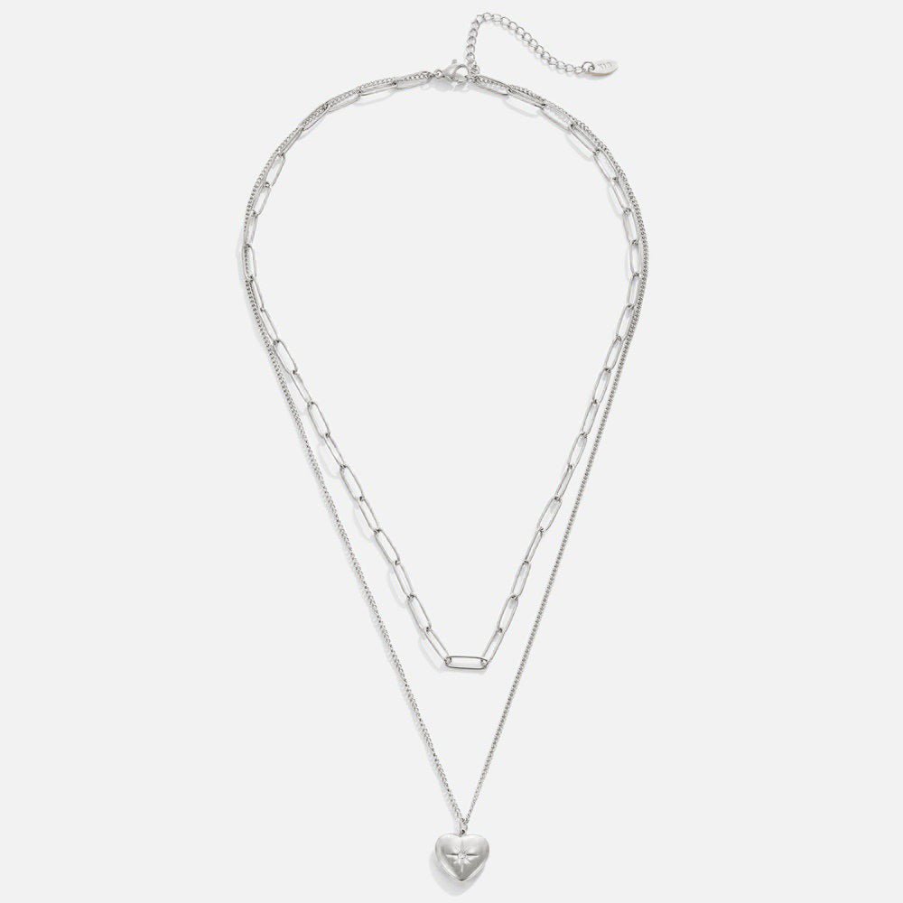 Heart and Paperclip Necklace