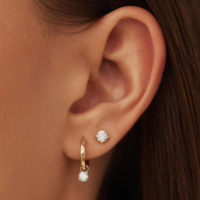 Moonstone Tear Drop Earrings Set | Gold