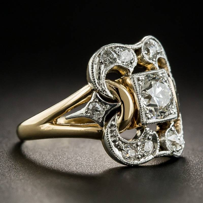 Aspen™ | Gold Ring with Zirconia